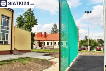 Siatki Biała Podlaska - Zielone siatki ze sznurka na ogrodzeniu boiska orlika dla terenów Białej Podlaskiej